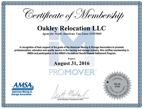 Oakley Relocation